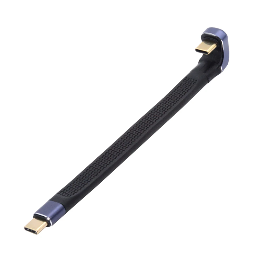 Chenyang Type-C USB-C 240W Male to Male USB4 40Gbps 100W 8K Flat Slim FPC Data Opposite U Shape Back Angled Cable