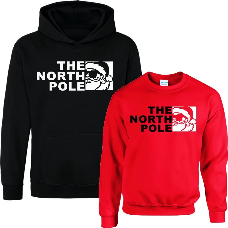 The North Pole Santa Christmas Jersey Feliz Navidad Jersey Unisex Suave Cómodo Otoño e Invierno Sudadera Térmica Top