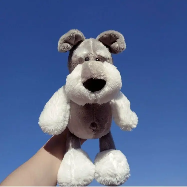 Echte Hund Plüsch Spielzeug Suffed Tier Schnauzer Puppe Für Geburtstag Geschenk Hund Gefüllte Welpen Hunde Weiche Tier Spielzeug Weiche Kissen Geschenke