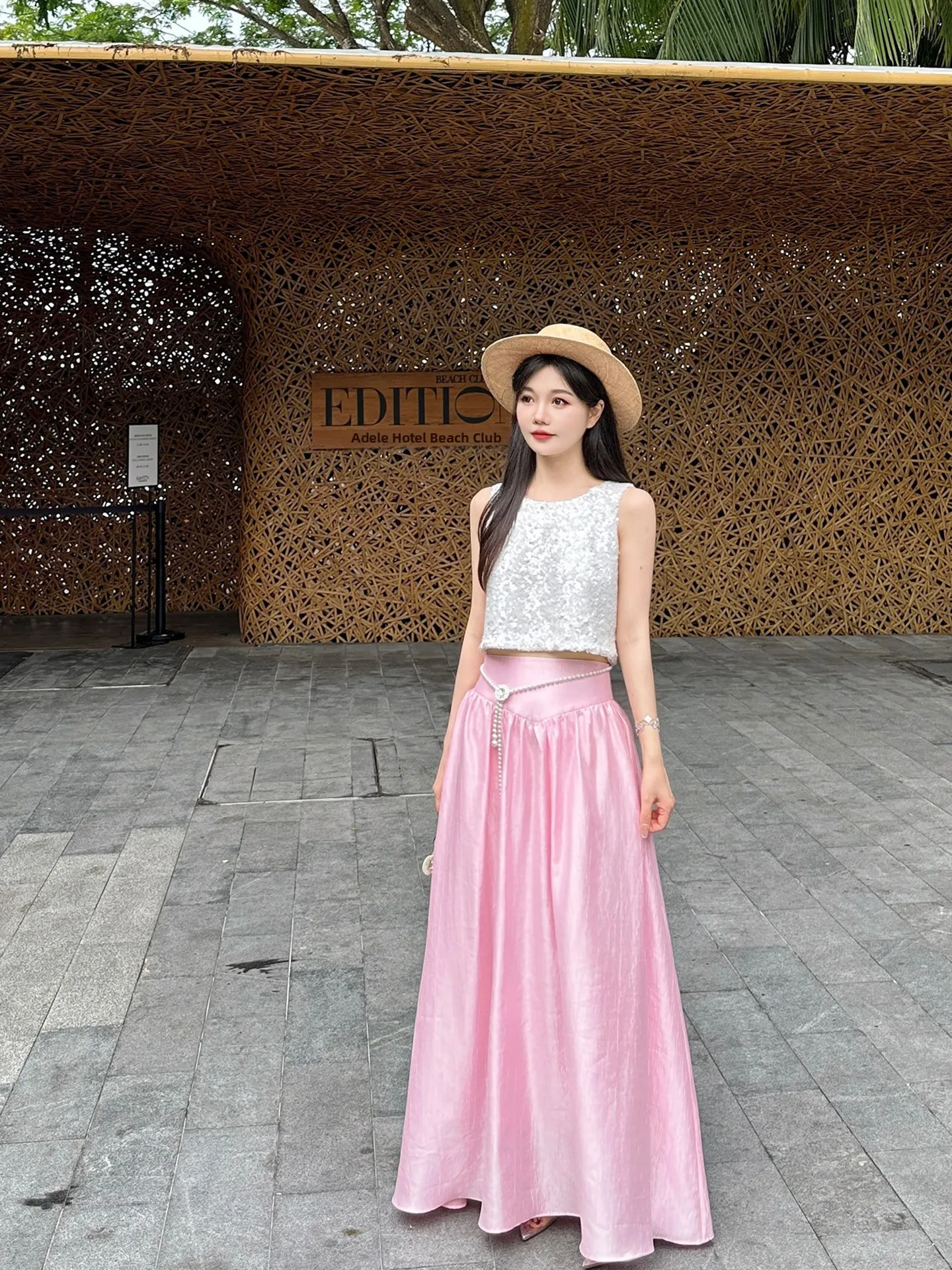 

Комплект из двух предметов Ele, женский белый жилет с узлом, топ, юбка-зонтик, юбка Fraance Sle Faion, ансамбль