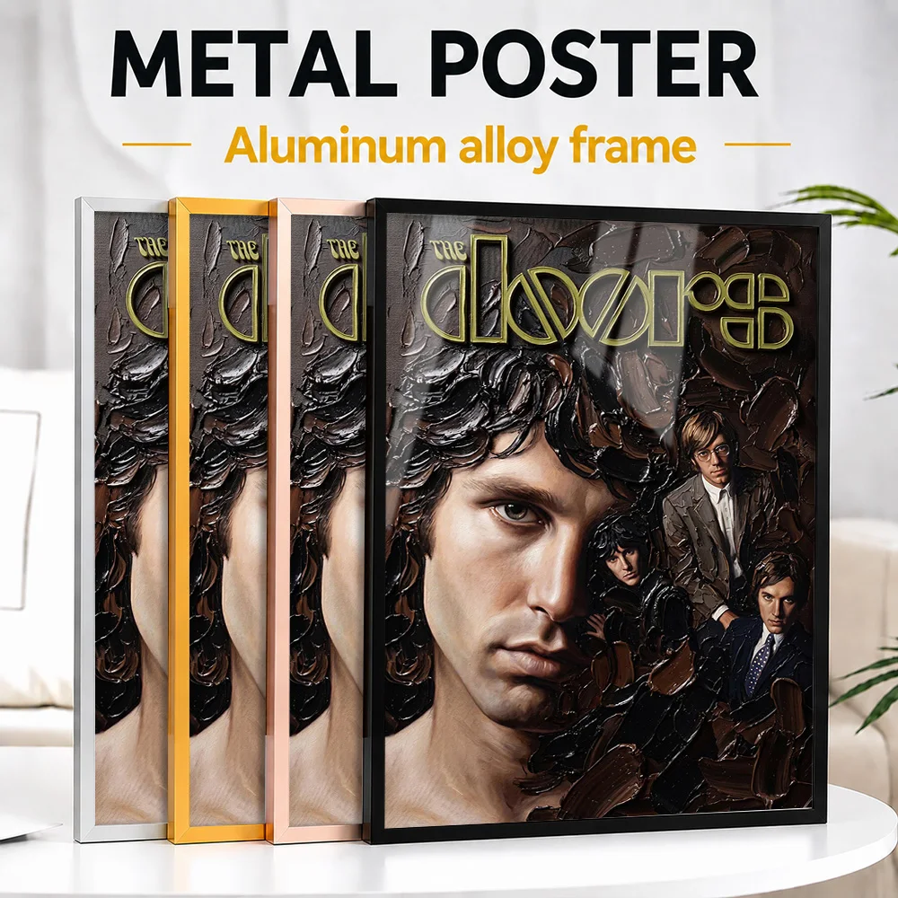 The Doors Album Cover Framed Aluminum Metal Poster Customized Rock Tribute Wall Art Perfect Within Room As Music Enthusiasts