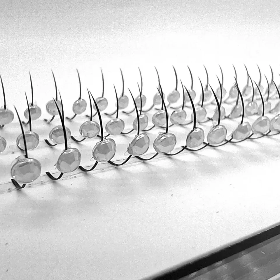 HBZGTLAD pestañas postizas con diamantes de brillantina plateados, individuales, para fiestas de belleza, hadas 2