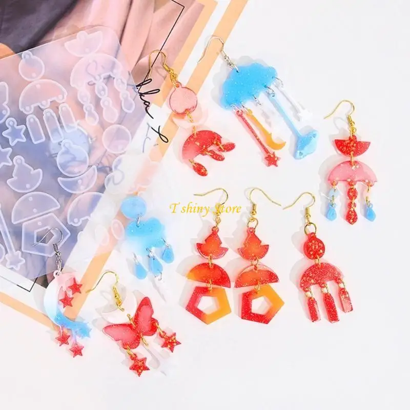 N58F Creative Shaped Resin Mold Silicone Pendant Mold for Jewelry Makers and Artists