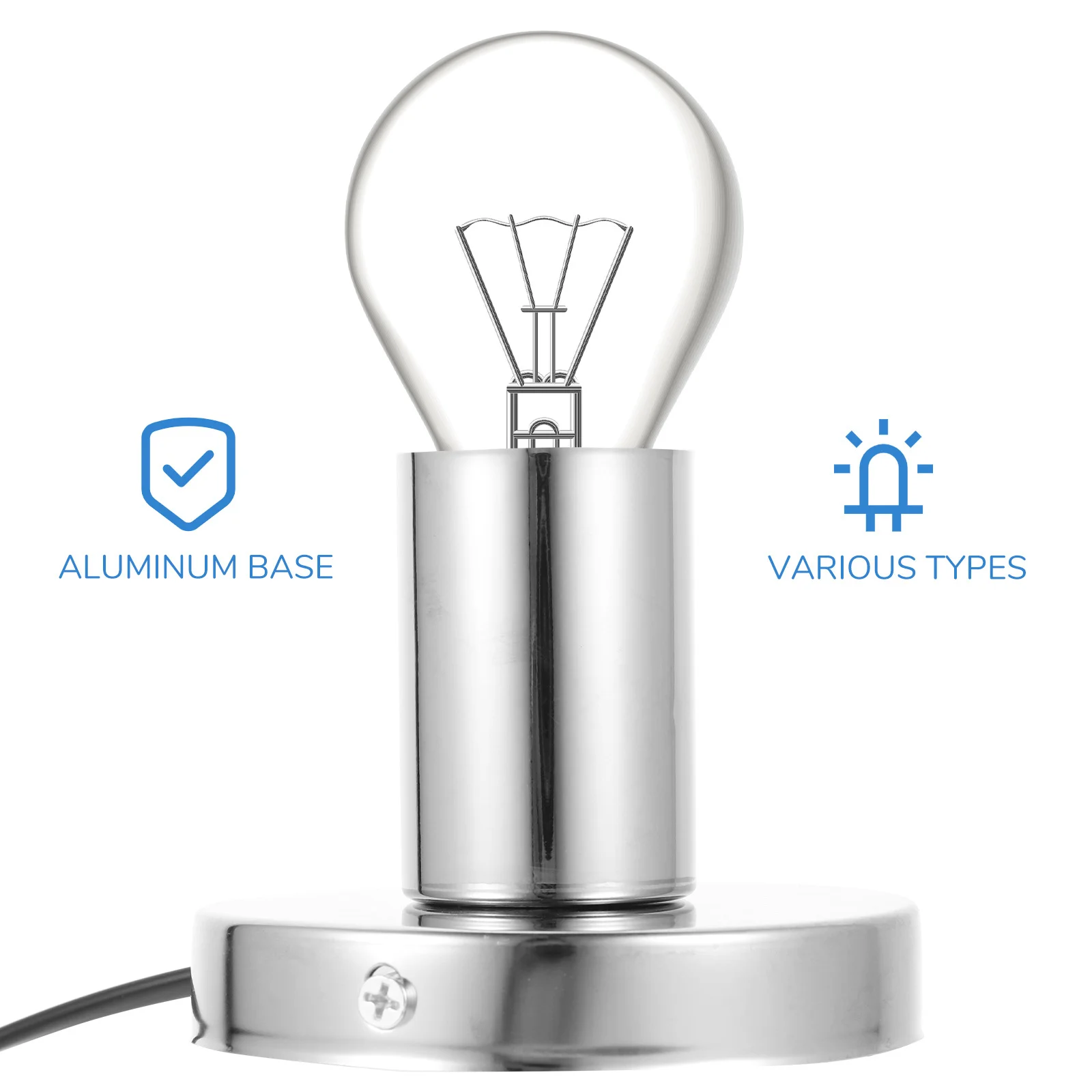 3 قطعة مقبس الإضاءة E27 قاعدة مصابيح ألومنيوم عدم الانزلاق ضوء لمبة حامل حبالي الجدول مصباح أرضي أجزاء استبدال أصحاب المقبس #5