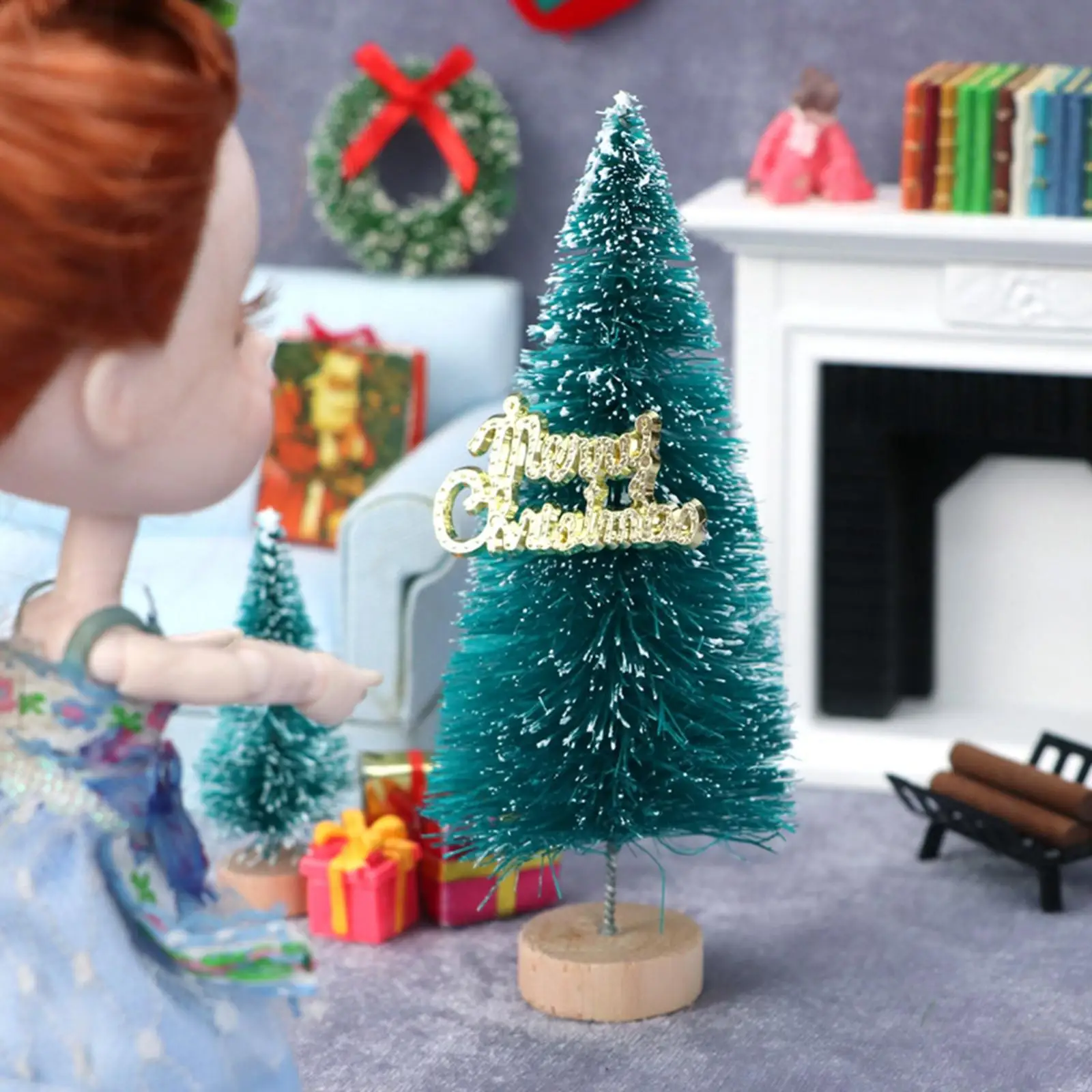 

5 PCS 1/12 Scale Dollhouse Miniatures Tree Decor Ornament Scene Accessory Toys