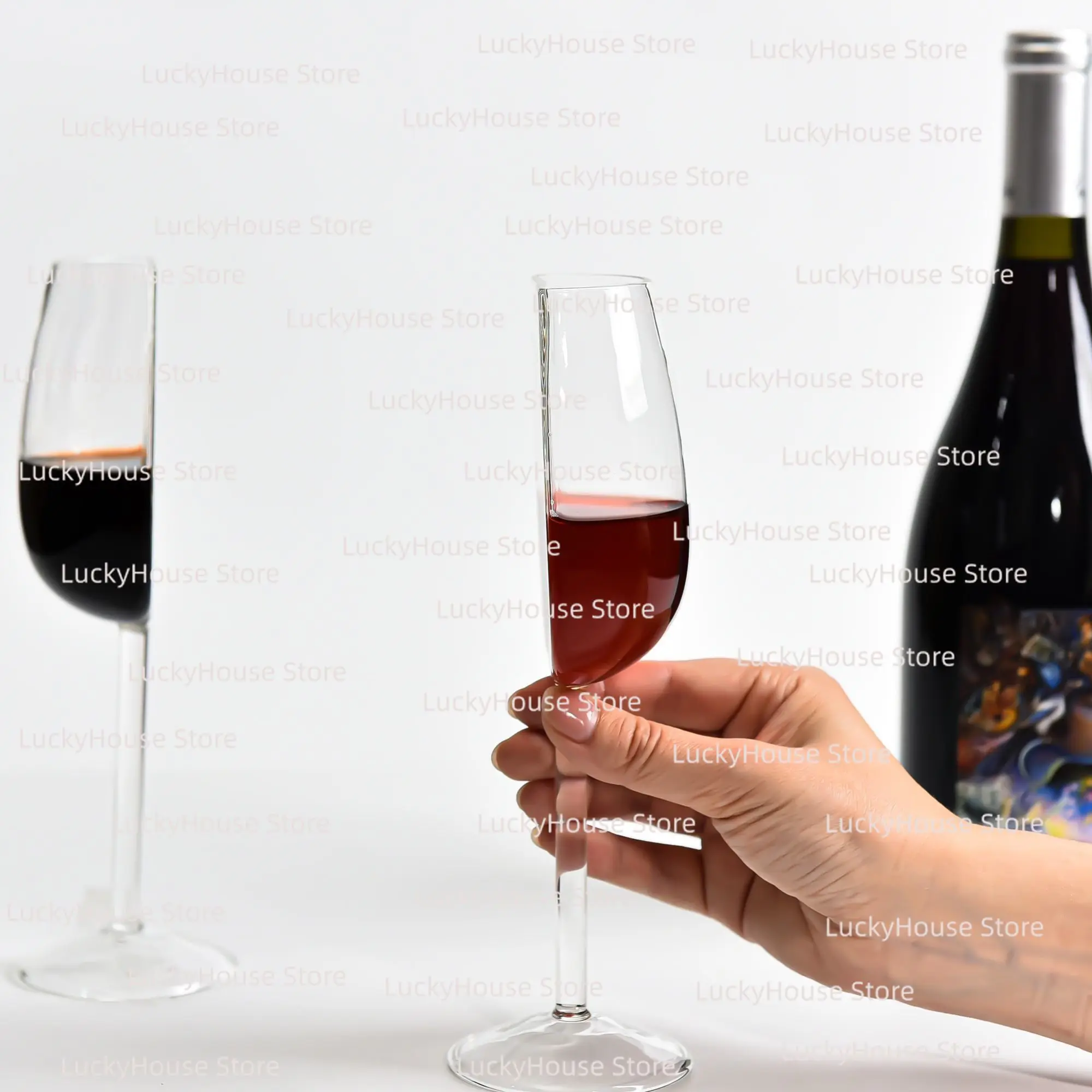 Half Portion Wine Glass, High Borosilicate Heat-resistant Goblet for Red Wine & Champagne Home Drinkware