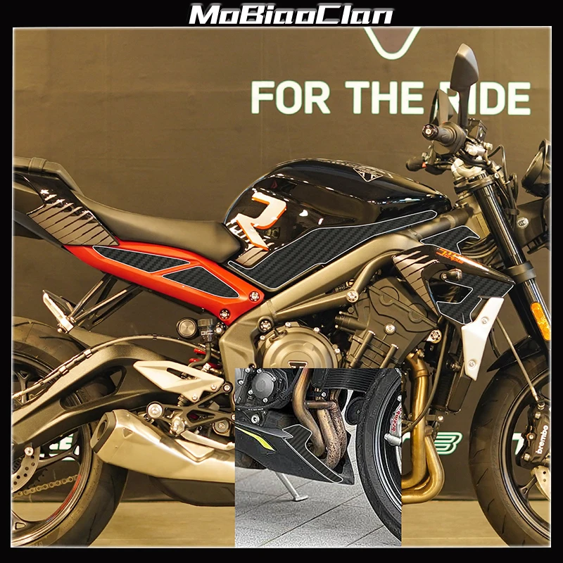 For Triumph Street Triple 765RS Modification 3D carbon fiber stickers protection sticker decorative sticker accessories