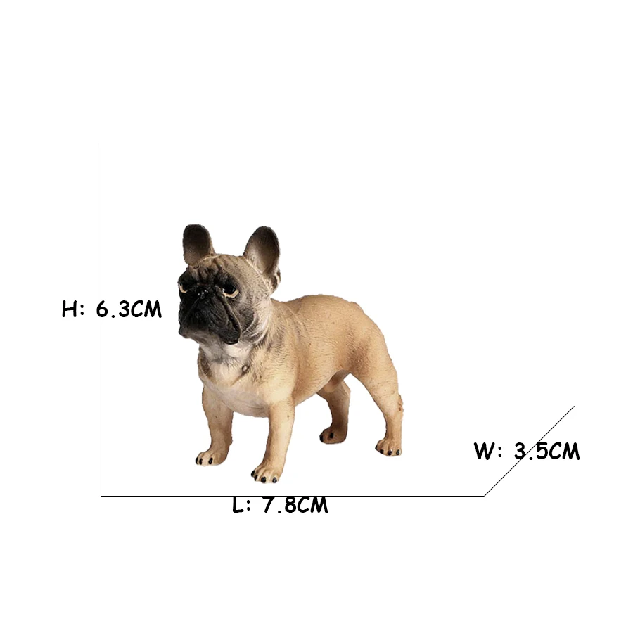 Figure di cani Boston terrier Barboncino Labrador collie St. Bernard Husky Modello Action Figure Figurine di animali da fattoria per giocattoli per bambini