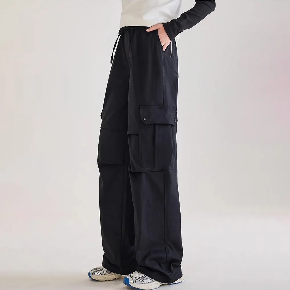 Spring Autumn New Girls Causal Cargo Pants solid color Loose Sports Pants For 5 6 8 10 12 14 Years Teen Girls Cotton Trousers
