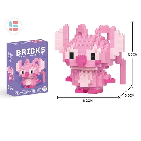 Disney LiLo Stitch Lega Byggklossar Leksak Super Mario Bros Block Disney Blocks Tecknad Figur Leksaker För Födelsedagspresenter 10 best sales Lego Stitch - №8