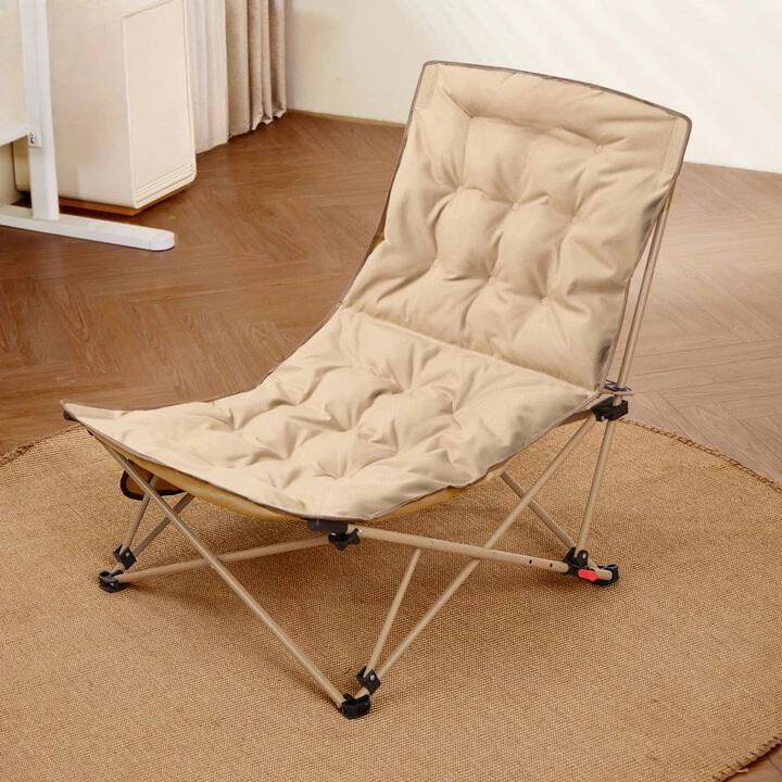

Recliner outdoor camping folding sleepable reclining nap padded chair lazy fishing thickened high back chair