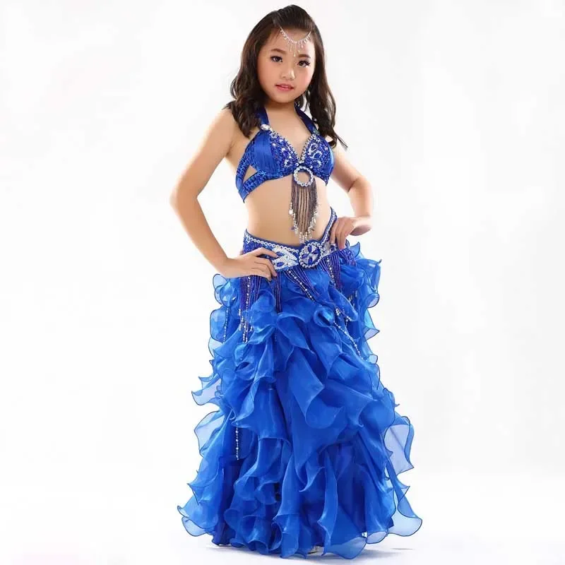 Vestido de niña india, ropa de danza del vientre oriental para niños, ropa de danza del vientre oriental, ropa de danza del vientre