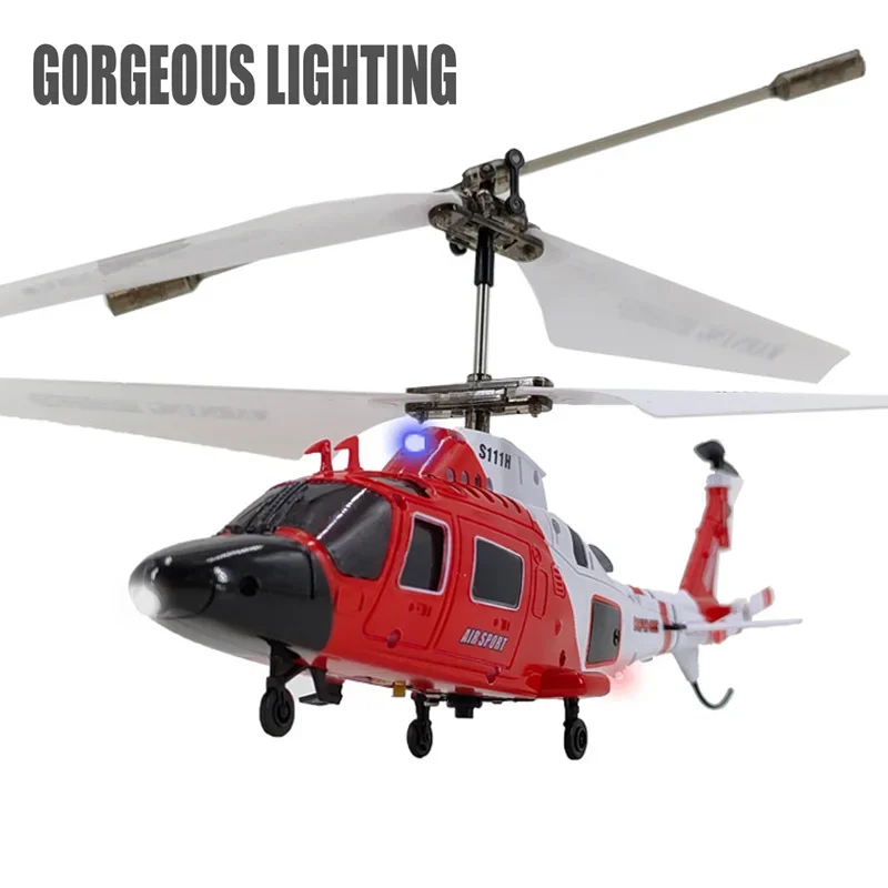 Helikopter wojskowy RC, S111H S109H 3,5-kanałowy helikopter RC z żyroskopem 2.4G zdalnie sterowany samolot zabawki dla początkujących chłopców