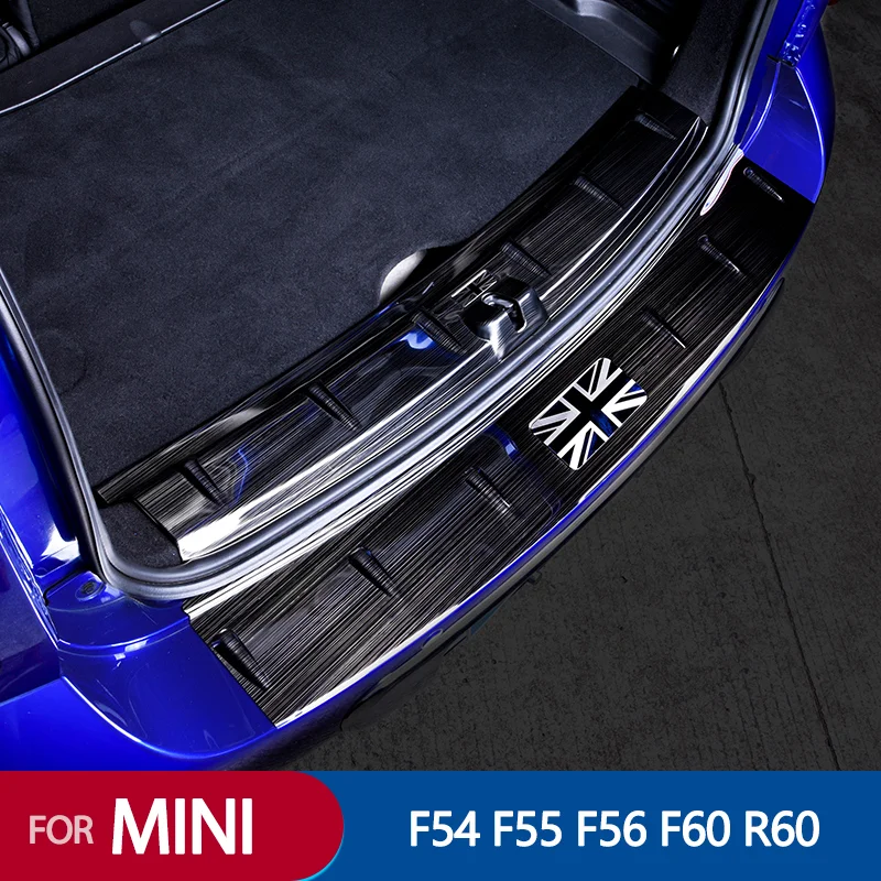 

Car Rear Trunk Door Guard Bumper Sill Cover For MINI Cooper F54 F55 F56 F60 R60 Clubman Countryman Internal Accessories