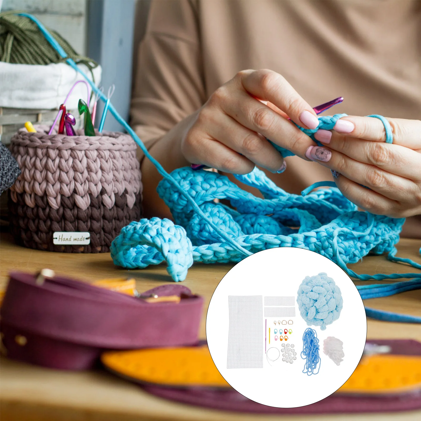 1 مجموعة DIY حقيبة صنع المواد براعة رائعة دائم جميل المنسوجة يدويا المواد هدية مثالية الإناث أحبها