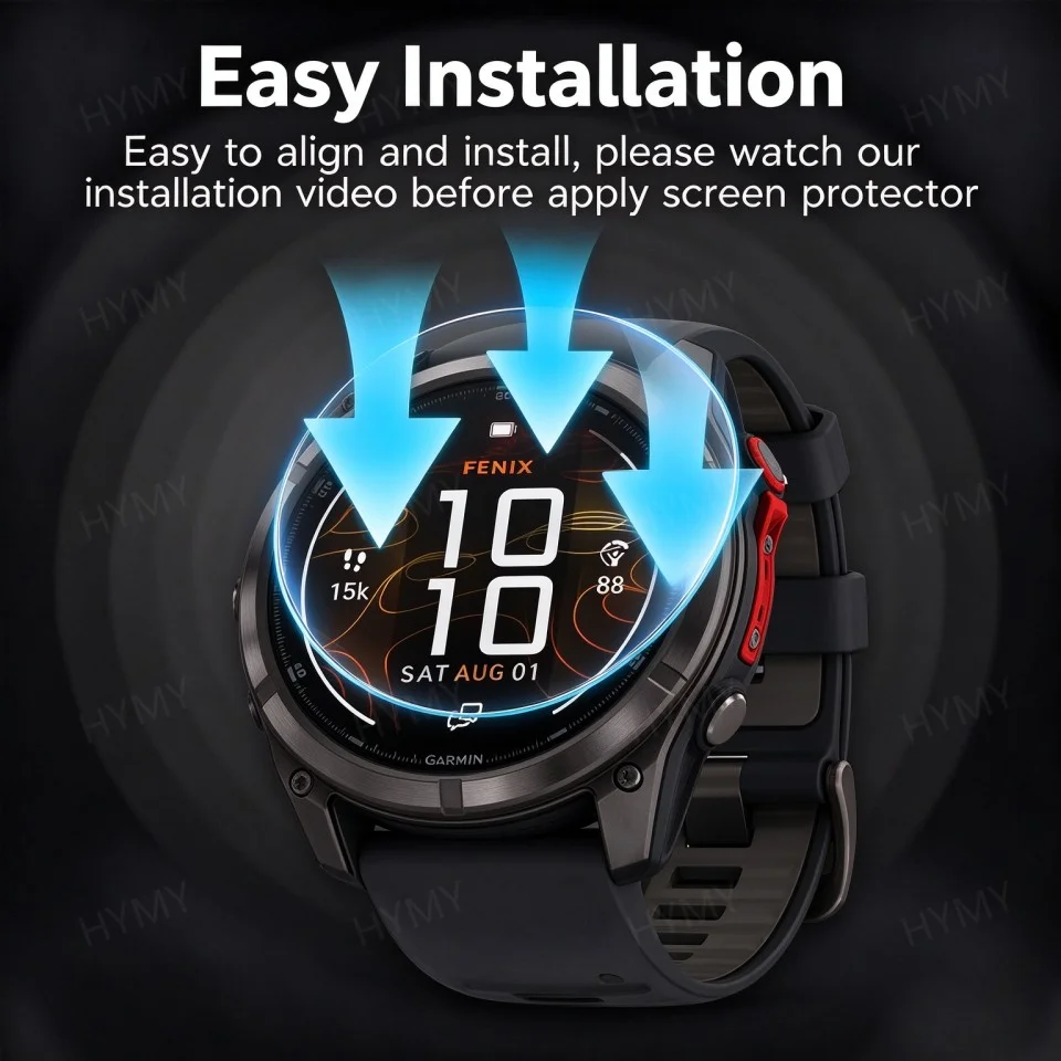 Tempered Glass for Garmin Fenix 9 8 Pro 51MM 47MM 43MM AMOLED Solar 7X 7S 7 6X 6S 6 Pro 5 5S Screen Protector Film Accessories