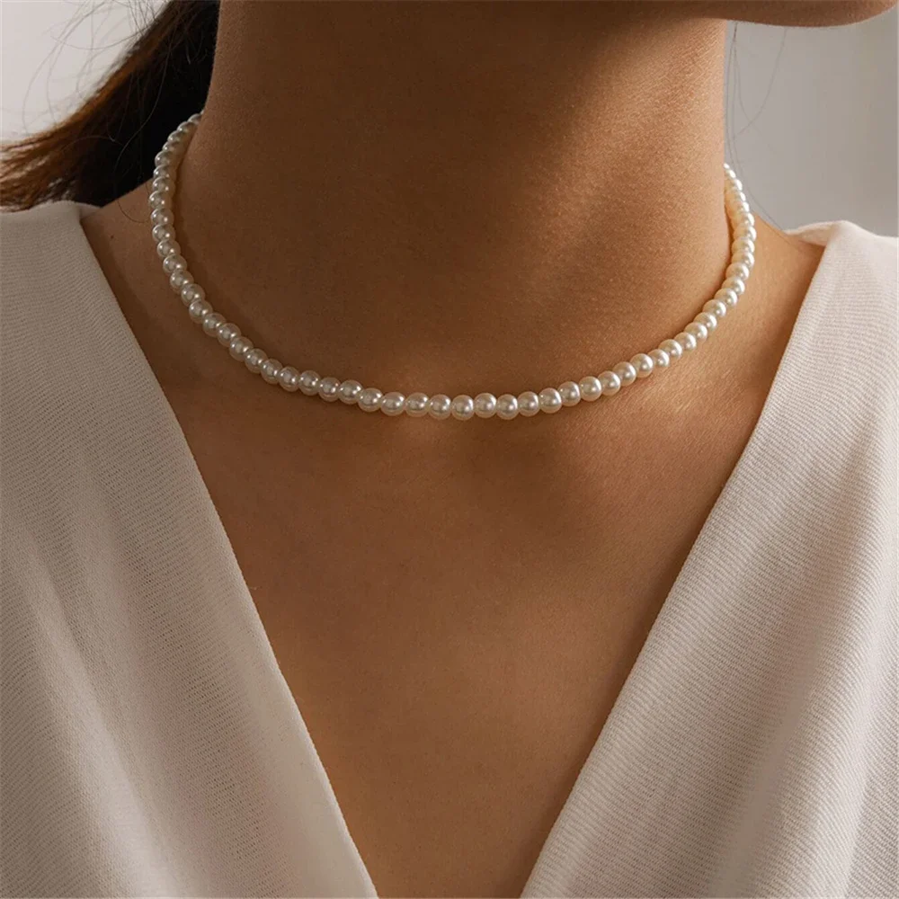 Cute Cherry Simulated Pearl Necklace Female Charms Travel Party Fashion Clavicle Necklace Accessories Collar Perlas Collar Gift