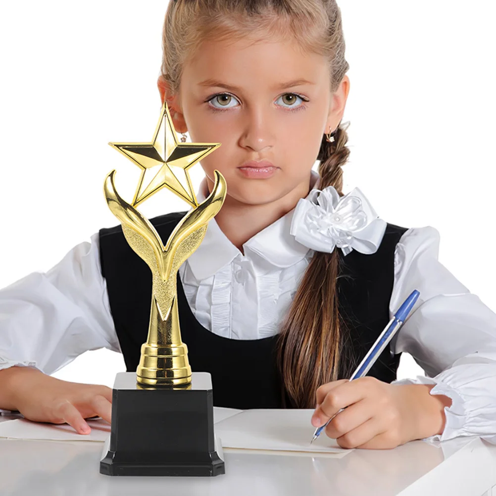 

2pcs Award Pentagram Shaped Competition For School Party Celebration Trophy Cup Kids Gift Tournament Medal Winner Trophy Decor