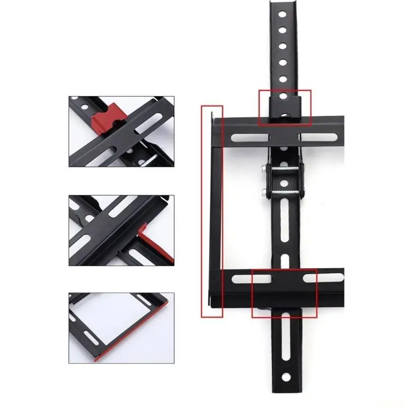 B03F Sturdy Fixed Wall Mount Bracket For 40-80inch Flat Screen TVs Holds Up To 99.21lb With Sleekly Design for Home