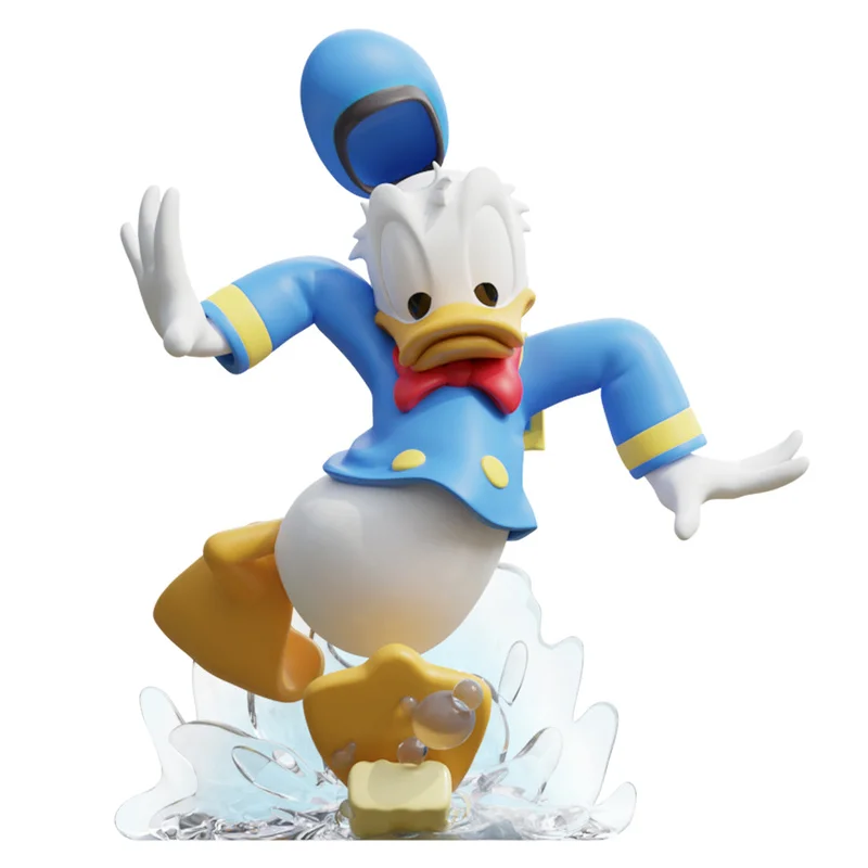 Cartoon Disney Slippery Kawaii Donald Duck Tide Anime Action Figures Collect Desktop Ornaments Festival Gifts Toy For Children