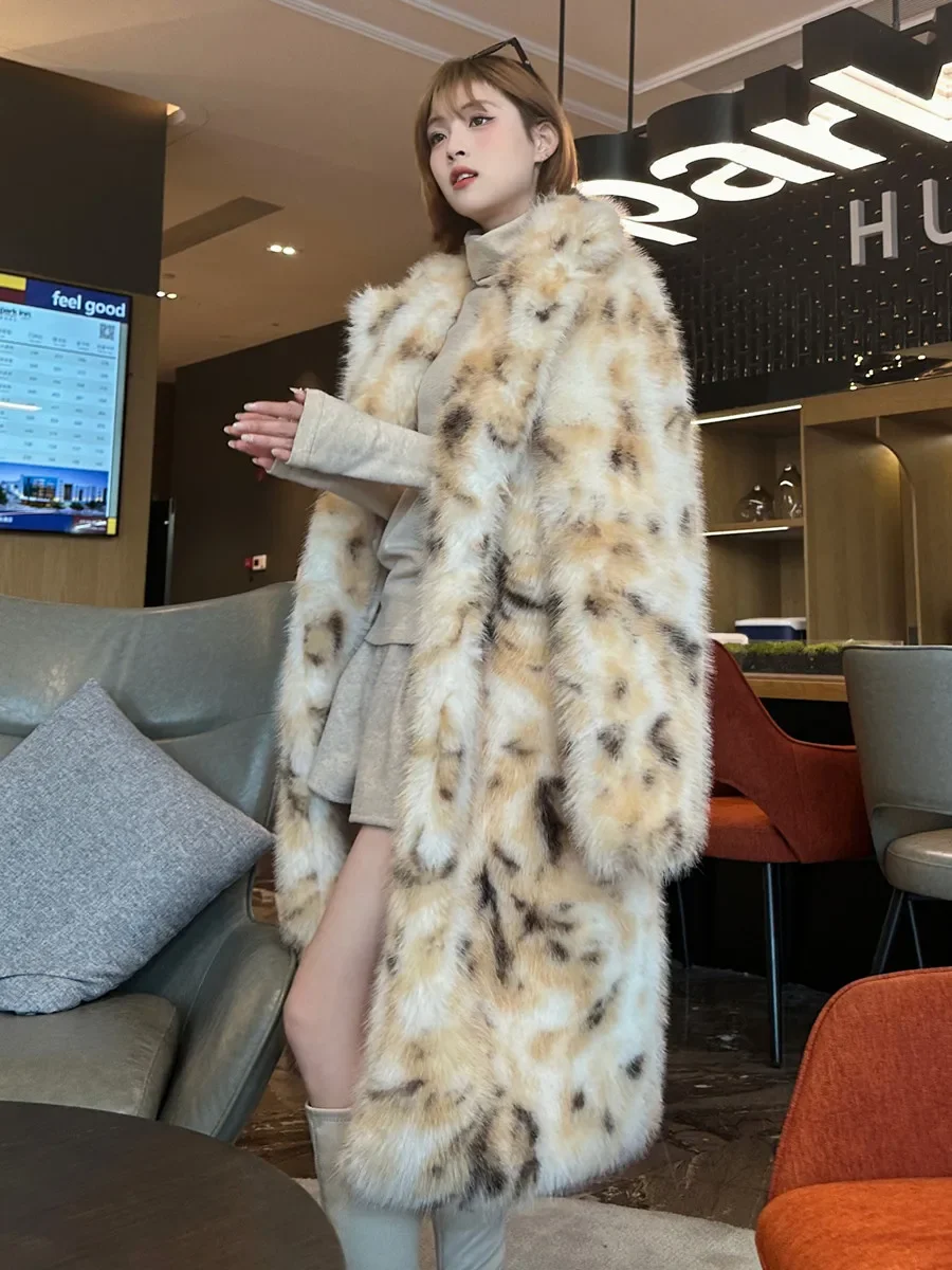 Faux Fur Coat Fashion Domineering Imitation Fox Fur Coat Women Winter New Environmentally Friendly Versatile Imitation Fur Coat