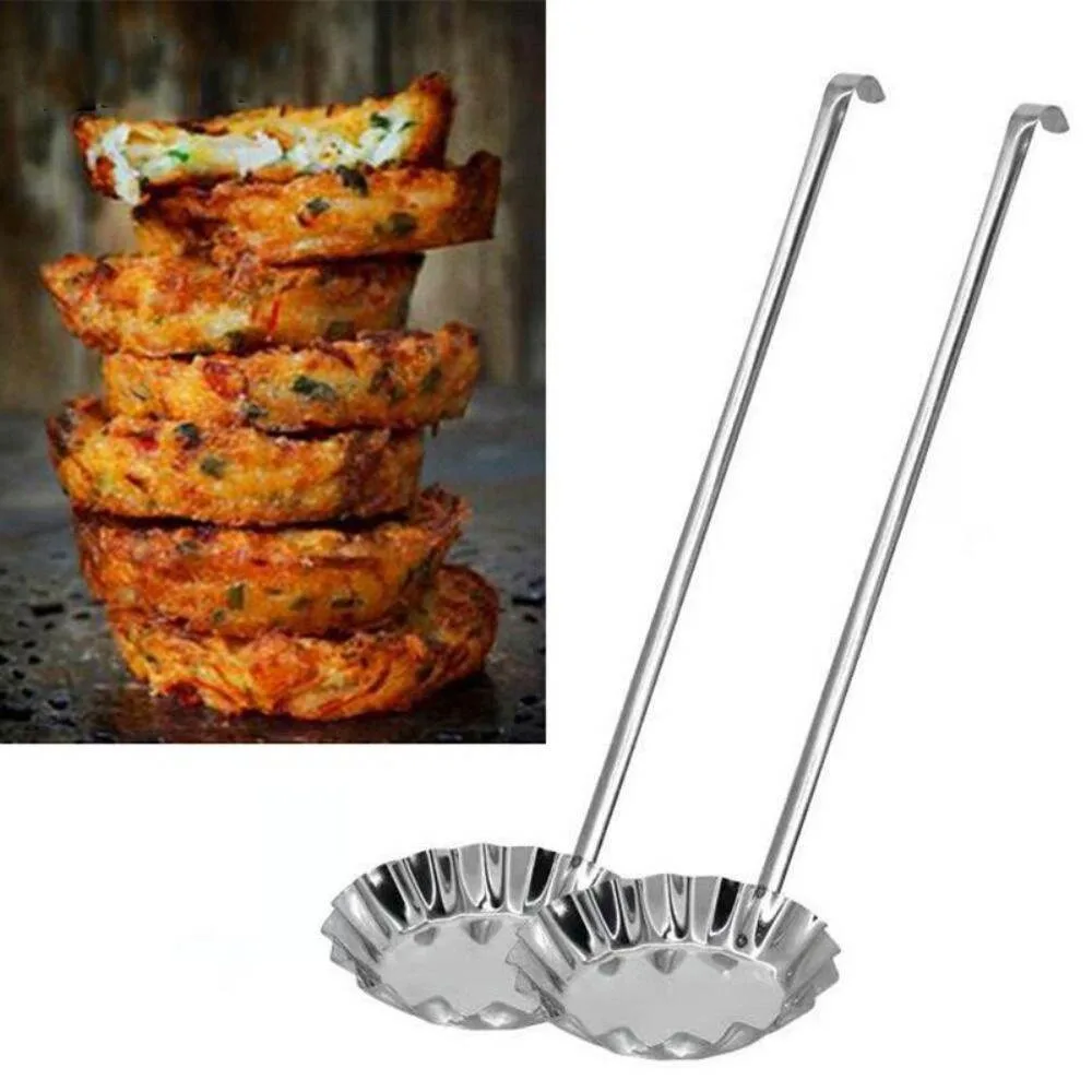 1PC Stainless Steel Meatball Spoon Pancake Scoop Meat Pie Maker Non-Stick Fried Food Mold Kitchen Utensils Cooking Tools