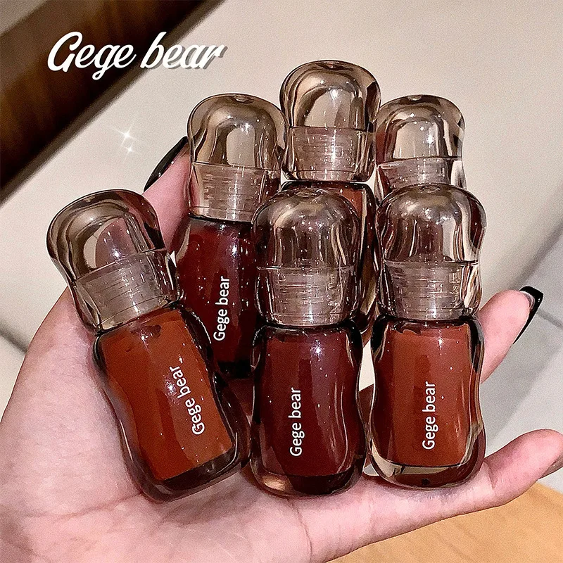 Gelee Spiegel Lip Glasur Kristall Glanz Lip Tint Nicht-stick Lip Tint Anhaltende Kosmetische Flüssigkeit Feuchtigkeitsspendende Make-Up Luxus Frau
