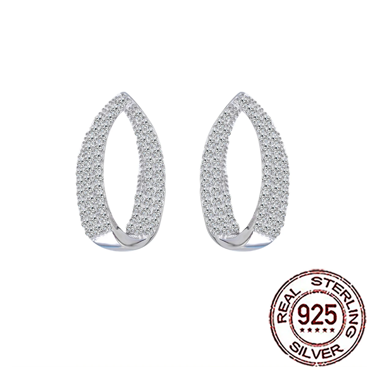 

Серьги-гвоздики CWWZircons из стерлингового серебра 925 пробы с элегантными блестящими кубическими циркониями в форме большой капли воды для женщин, вечерние украшения, изысканные ювелирные изделия SE149