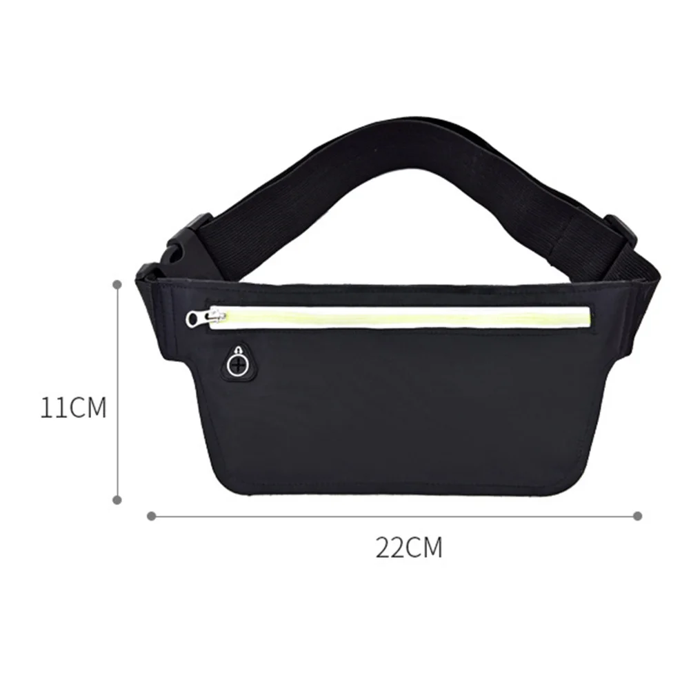 Marsupio sportivo impermeabile nero Borsa per telefono da corsa all'aperto Marsupio riflettente Marsupio a tracolla antifurto