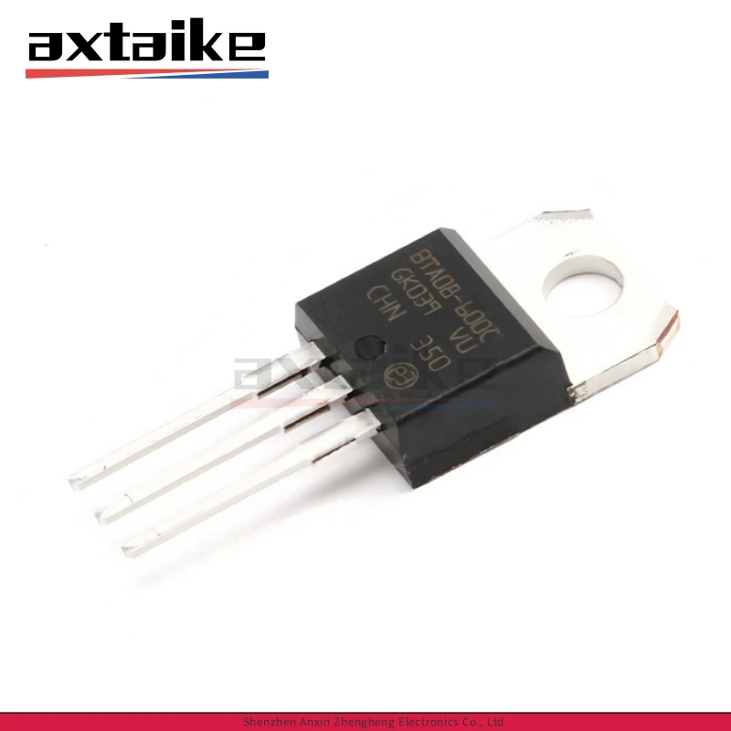 10PCS BTA08 TO220 BTA08-600B BTA08-600C DIP 8Ampers 8A 600V Three-Quadrant TRIAC Transistors