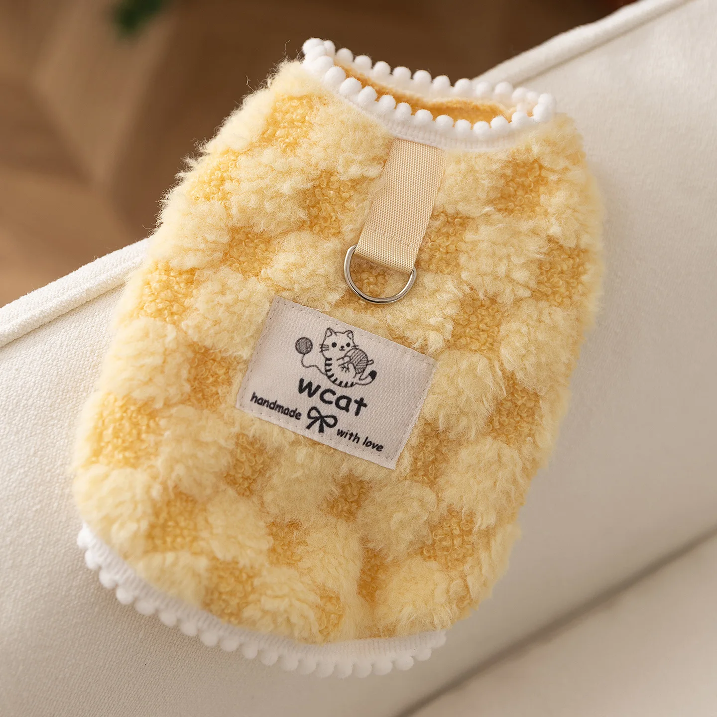 Picture 3: Cat Fluffy Coat Winter Clothes Cozy Thicken Kitten Sweater For Small Cats Dogs With D-Ring