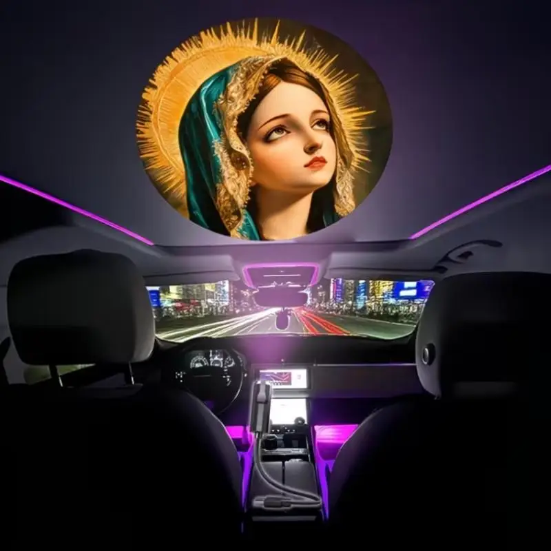 Religious Character Image Themed Portable USB Projection Light 16 Patterns Room Ceiling Decoration