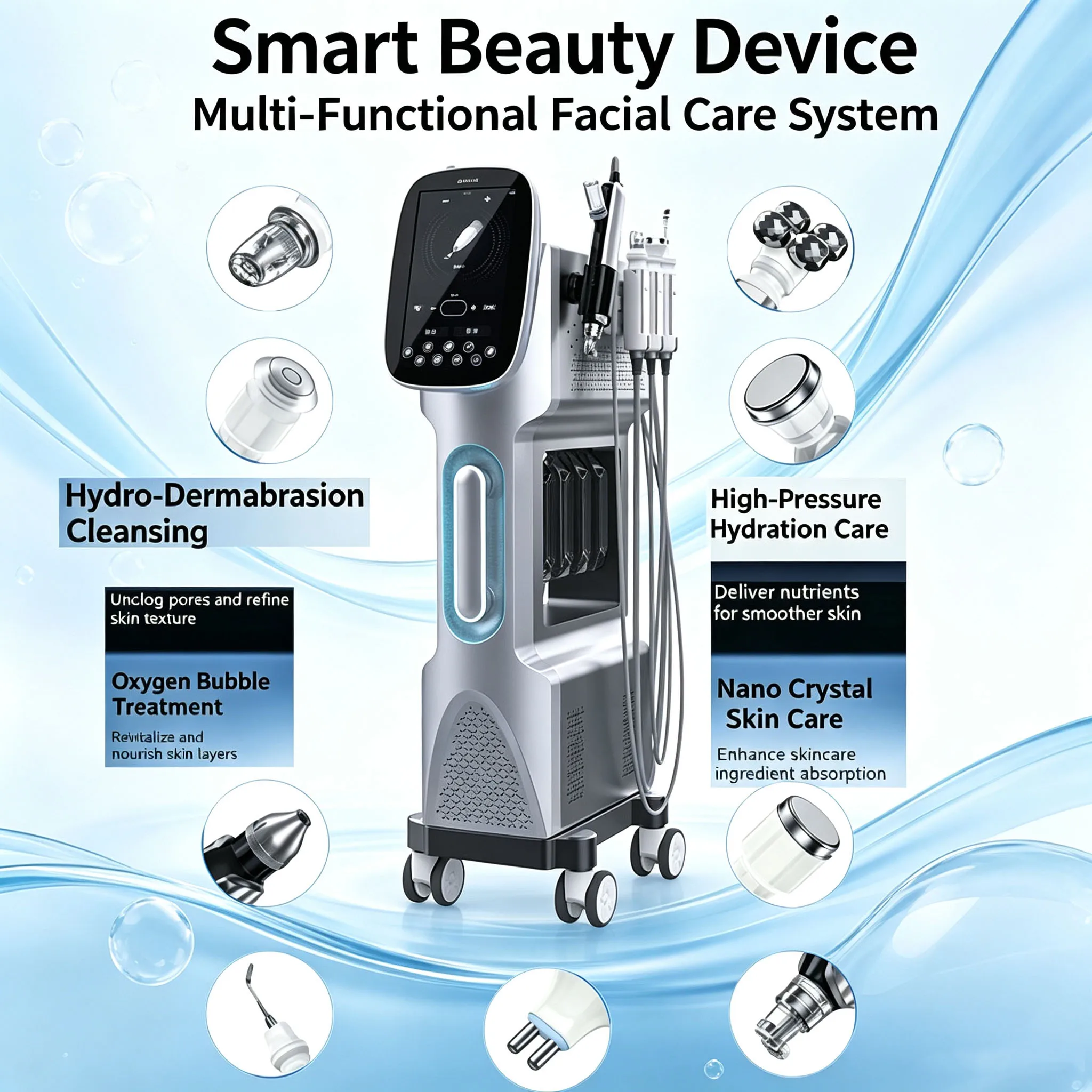 Large Bubble High Pressure Water Light Machine Skin Management Water Element Star Small Bubble Comprehensive Instrument