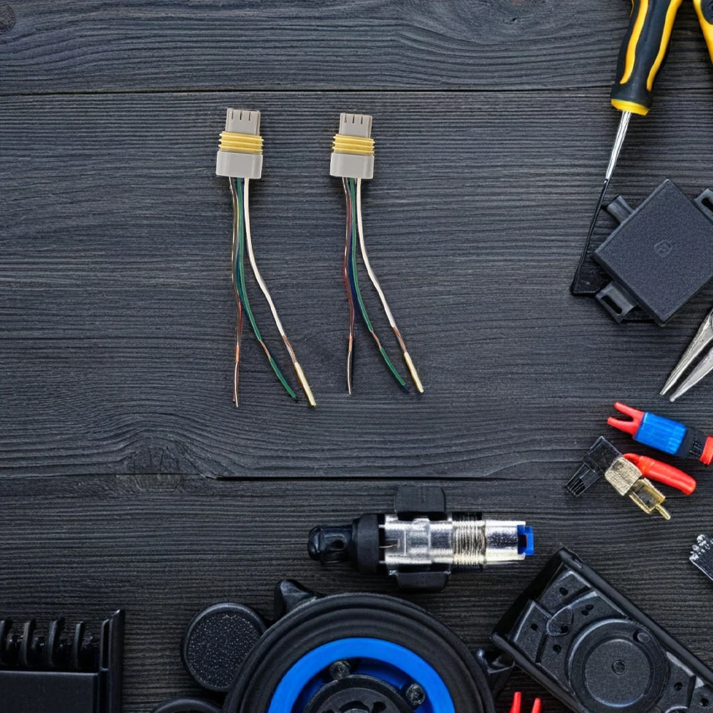 

4pcs Automotive High Voltage Bag Socket Copper Wire 3-pin Plug Wiring Harness Truck Car Electrical Marine Grade Boat