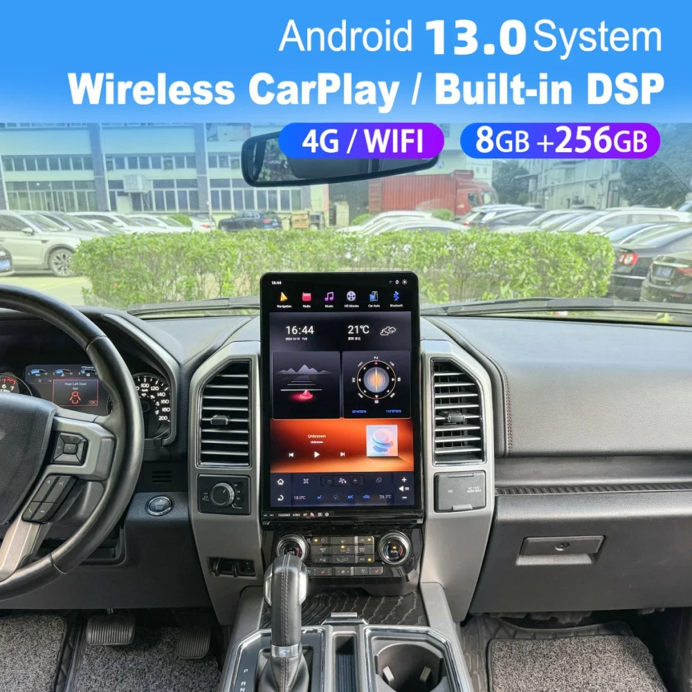 

13.6 Inch 8 Core Qualcomm Dual System Android Car Multimedia Automotive Radio For Ford F150 2015-2021 GPS Navigation Head Unit