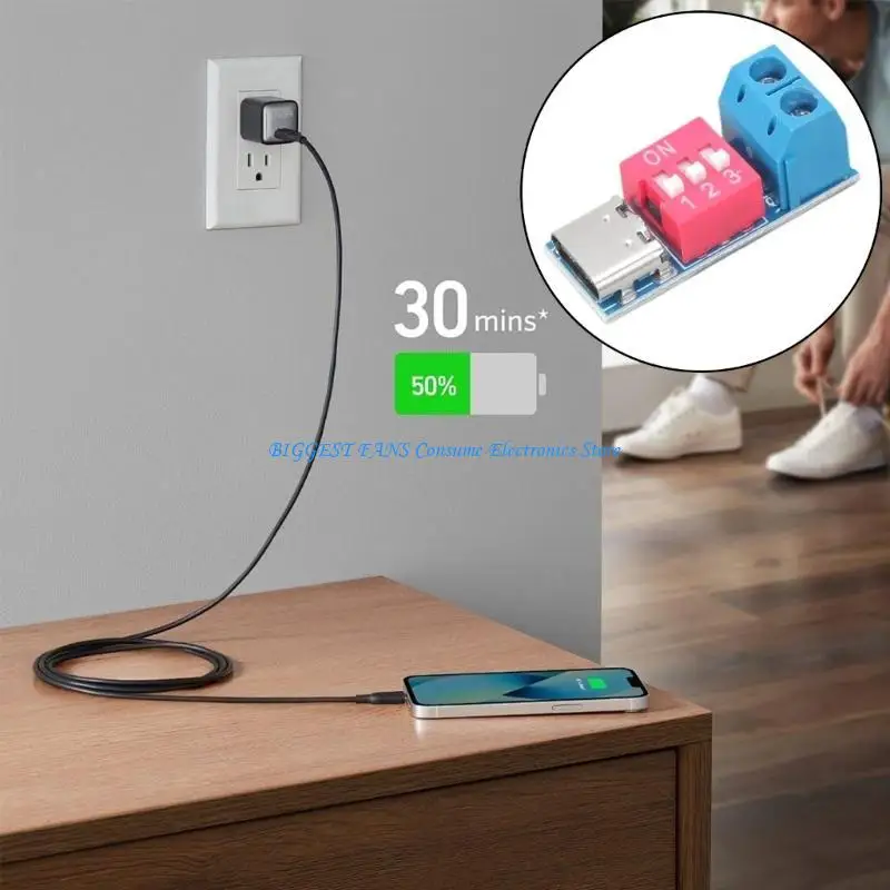 USB C PD Triggers Module for Quick Charging and Power Delivery Support 5V-20V