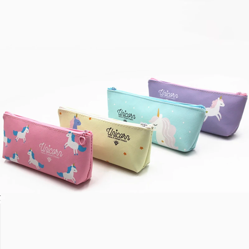 

5 Pcs Cute Girl Pen Bag Unicorn Dream Series Pen Bag Creative Small Fresh Pencil Box Children's Pencil Box Small Makeup Bag