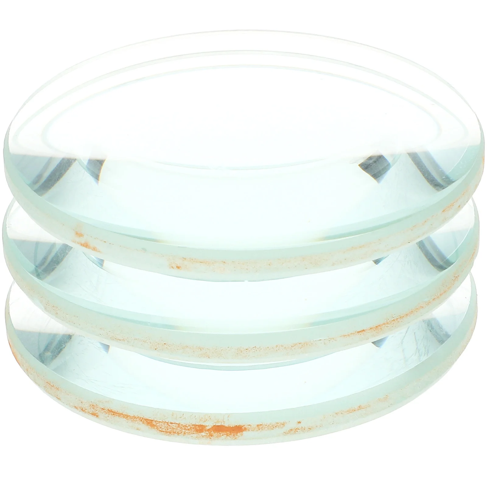 3 قطعة عدسة بصرية 50 مللي متر قطرها 100 مللي متر البعد البؤري زجاج محدب مزدوج لتجارب الفيزياء عدسة محدبة خفيفة الوزن