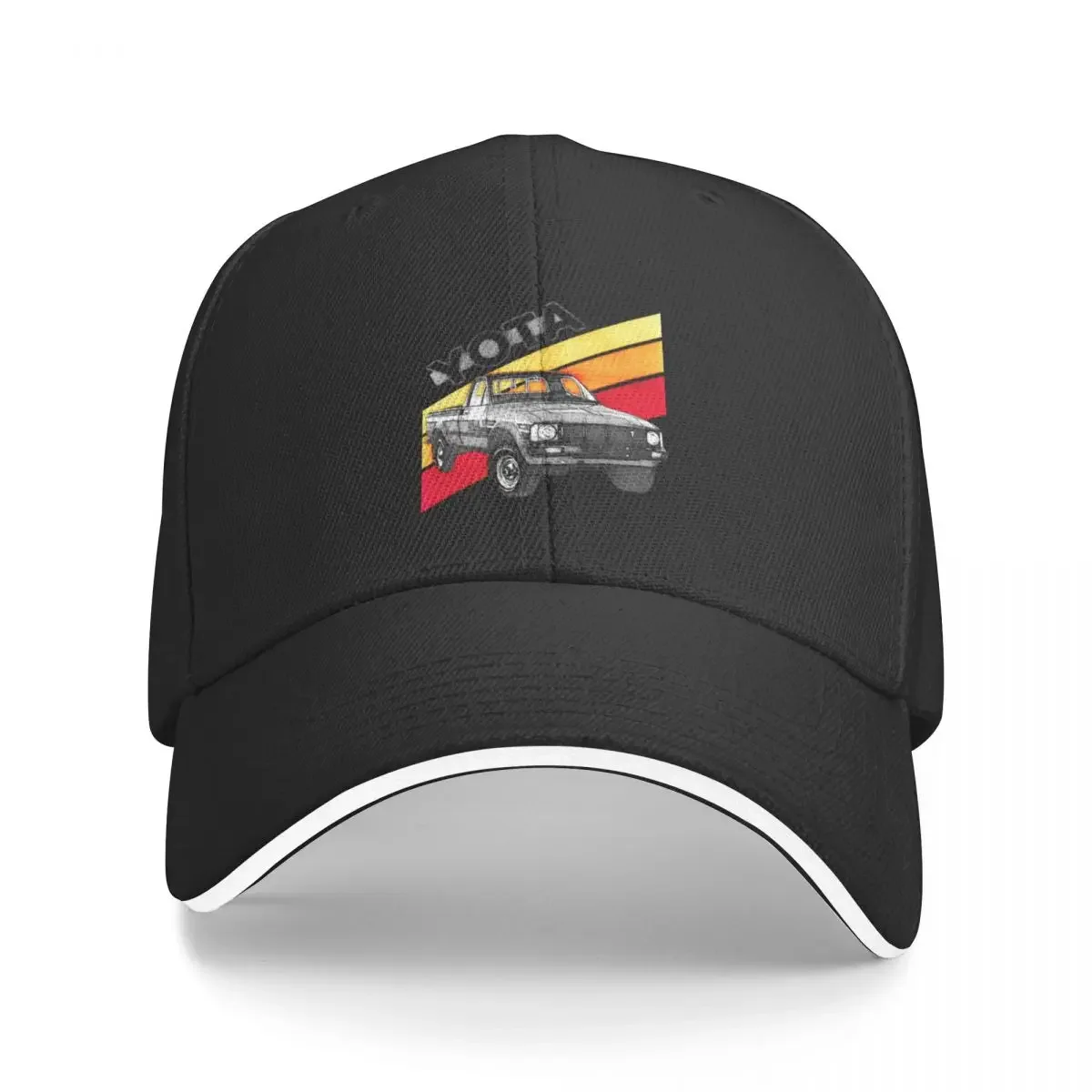 Vintage YOTA pickup truck graphic Baseball Cap Fashion Beach Big Size Hat black Elegant Women's Hats Men's