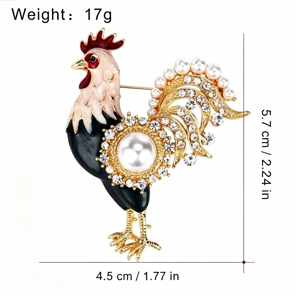 New Rooster Brooch, Personalized Unique Statement Brooch, Exquisite Fashionable Accessory for Men and Women, Stylish Gift