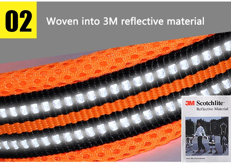 Truelove Adjustable Mesh Padded Pet Collar Bright Reflective Nylon Dog Collar Durable Heavy Duty for All Breed Weather TLC5011