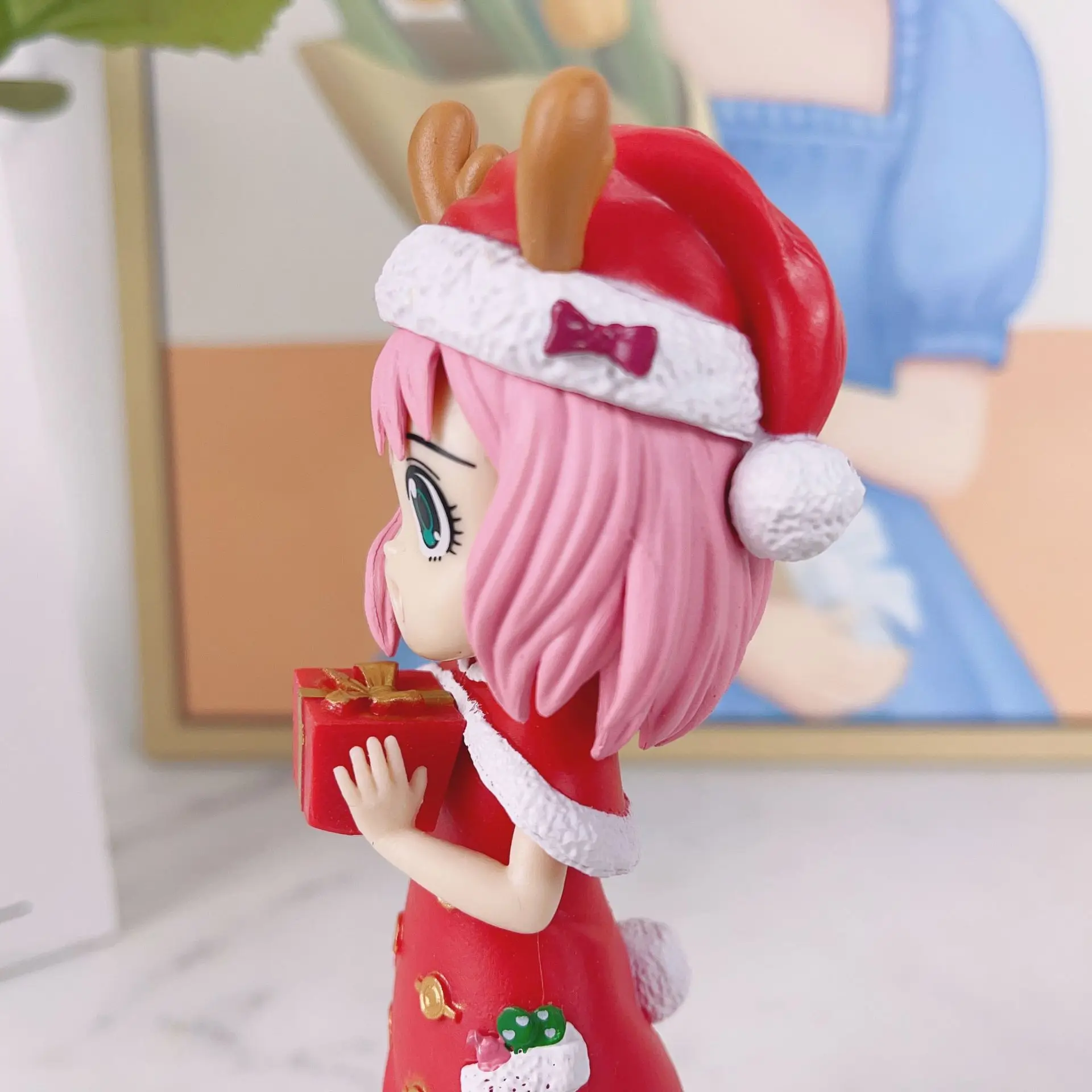 Neue 16 cm Anime Anya Forger Weihnachten Kleid Edition Stehende Haltung Action Figure PVC Modell Spielzeug puppe Desktop ornament Geschenke