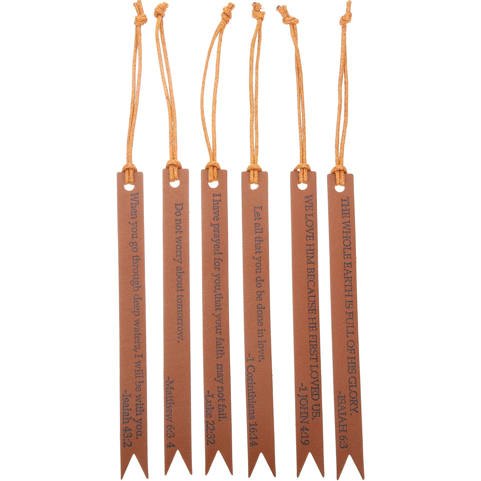 

6Pcs Bible Bookmarks PU Page Markers Christian Book Marks for Bible Study Reading Gifts Book Marks