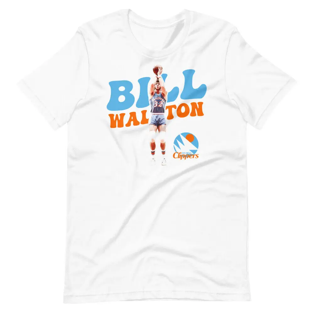 BILL WALTON San Diego Clippers Basketball 70s Graphic Tee Short-Sleeve T-Shirt