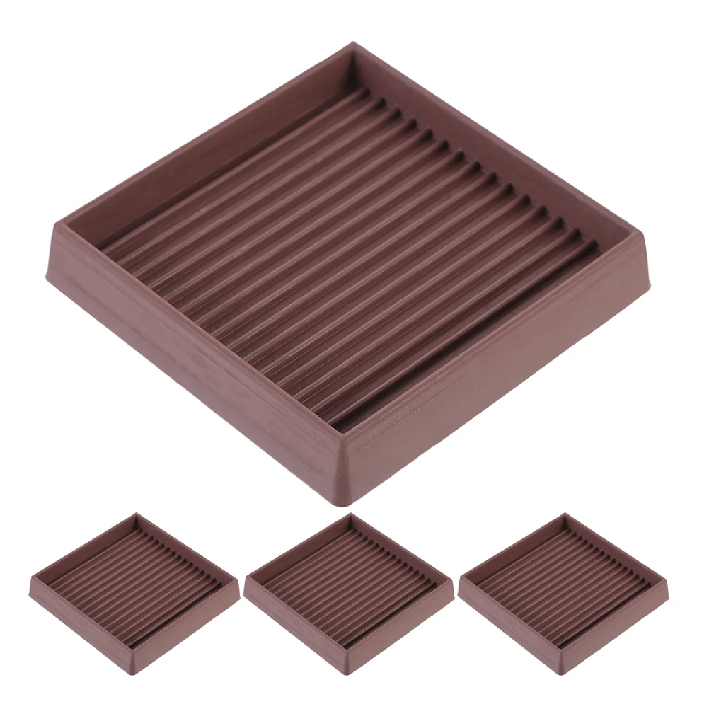

4pcs Furniture Caster Cups Anti Skid Rubber Floor Protectors for Couch Beds Chairs Non Slip Stoppers Feet Hardwood Laminate