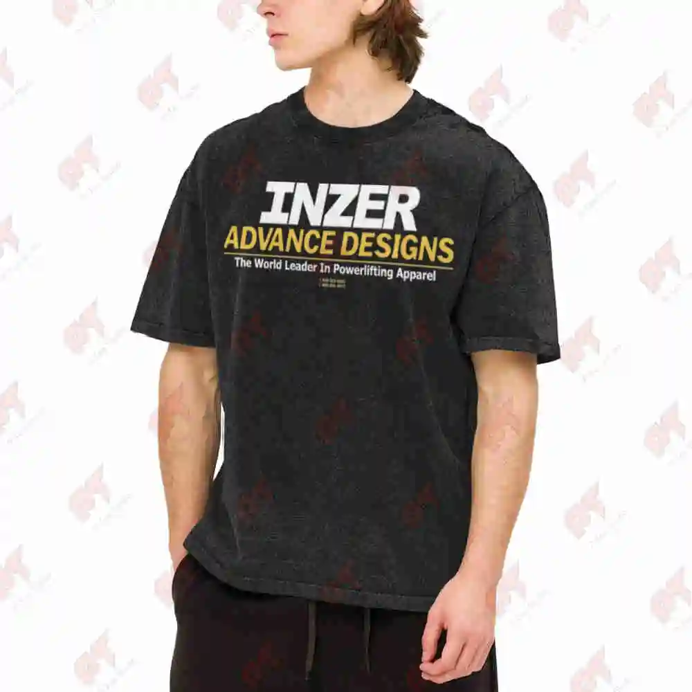 Inzer Advance Designs Powerlifting Vintage Washed Tee Pure Cotton T-Shirt