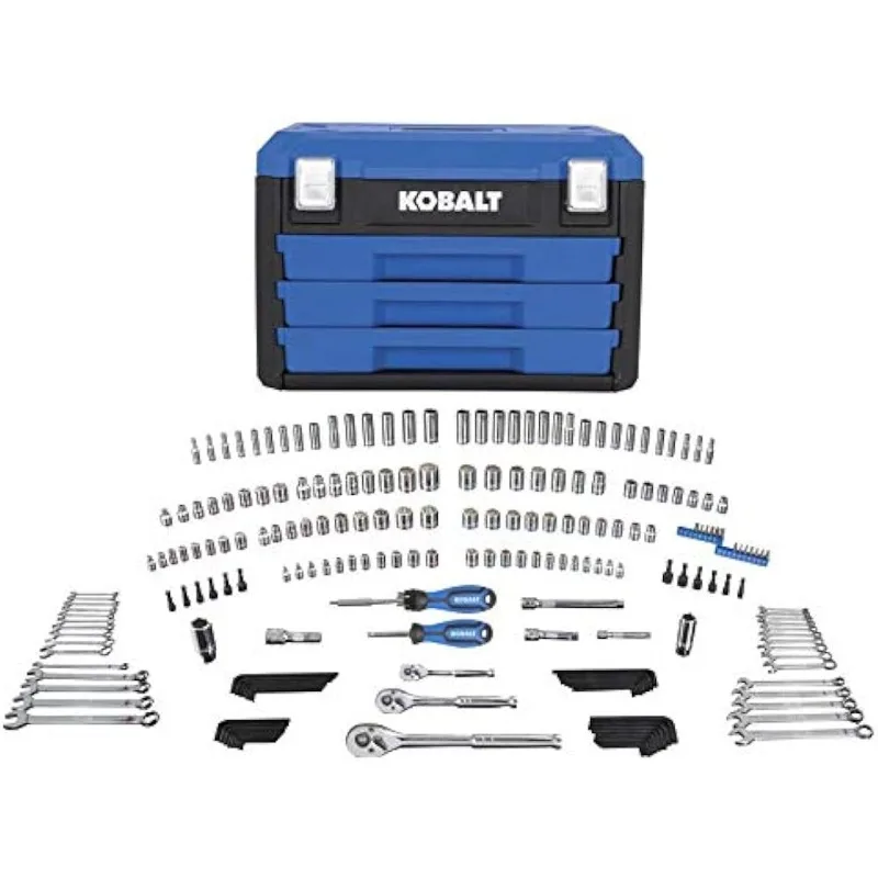 Kobalt 227-Piece Standard (SAE) and Metric Polished Chrome Mechanic's Tool Set