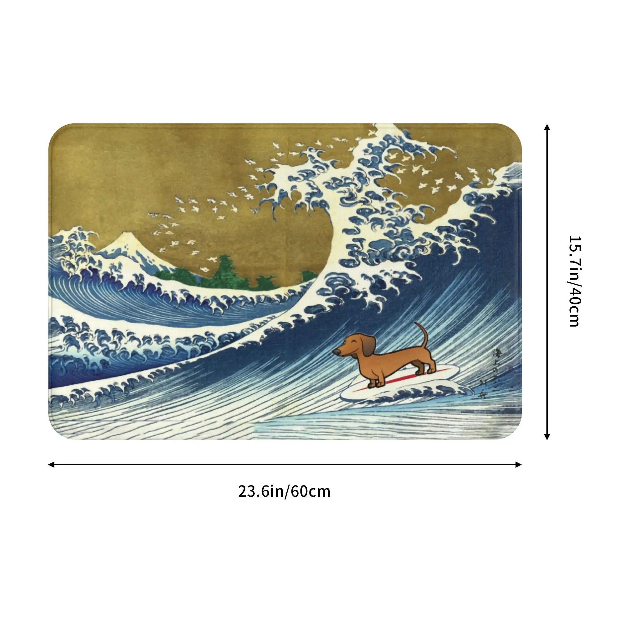 لطيف الألماني وينر الكلب تصفح الطابق الأمامي باب مدخل حصيرة في الهواء الطلق جرو موجة حمام المطبخ ممسحة المرآب السجاد البساط #3