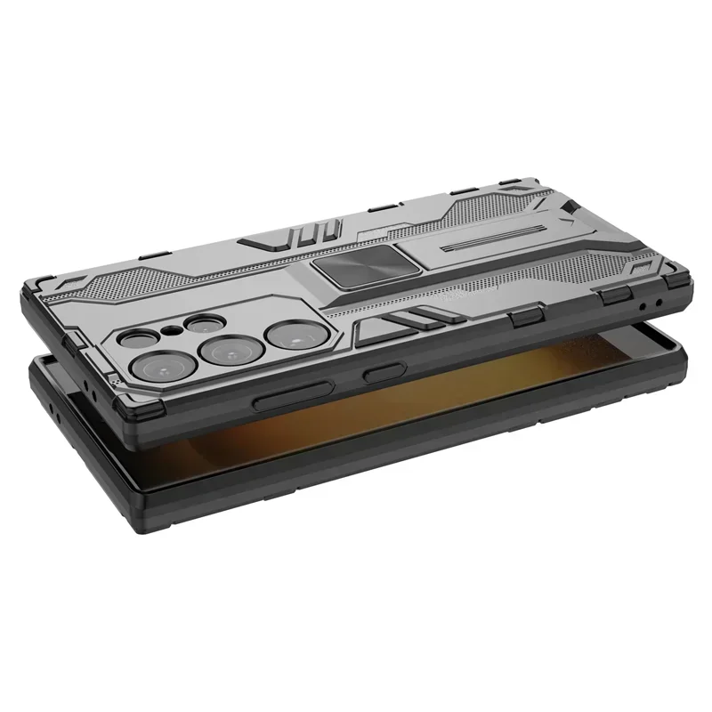 Чехол для Samsung Galaxy S24 Ultra 5G, автомобильная магнитная подставка, противоударный бронированный чехол для телефона Samsung S24 + Plus S 24 Ultra, задняя крышка