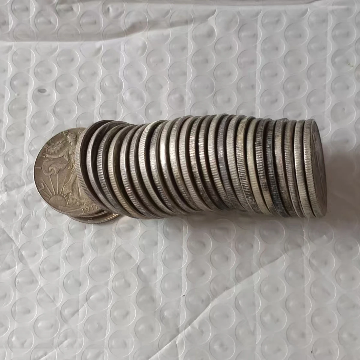 25-pezzi-1916-1946-monete-commemorative-usa-da-50-centesimi-walking-liberty-s-placcate-in-argento